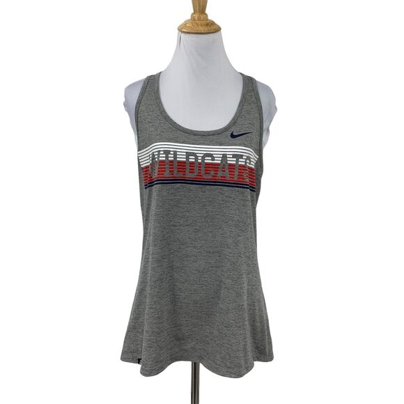 Nike Arizona Wildcats Tank Top Womens L large Gray Racerback Athletic Stretch - Picture 1 of 12